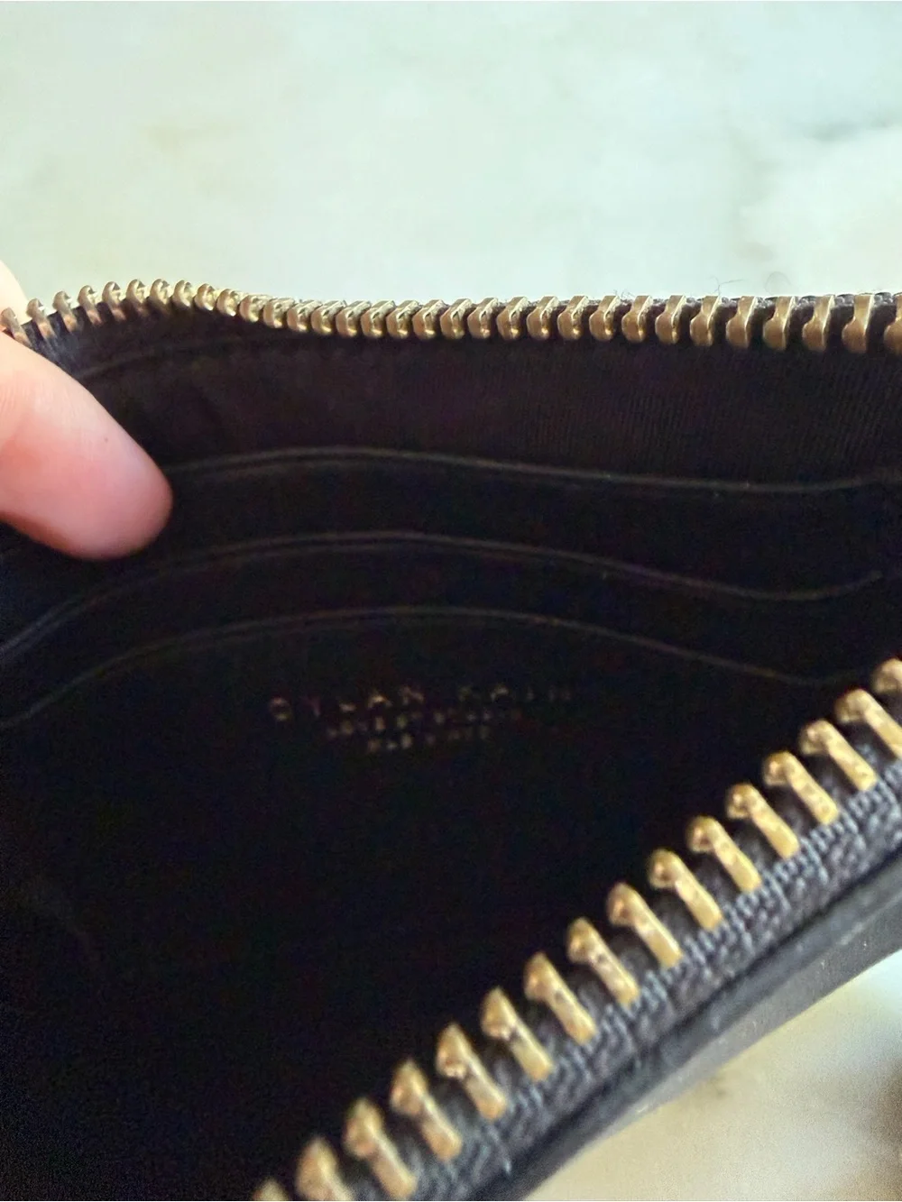 Black Leather Wallet with Tassel